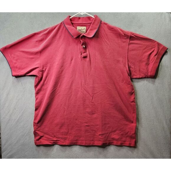 Woolrich Polo Shirt Mens Size XL Red Short Sleeve Vintage Original Outdoor - Picture 1 of 15